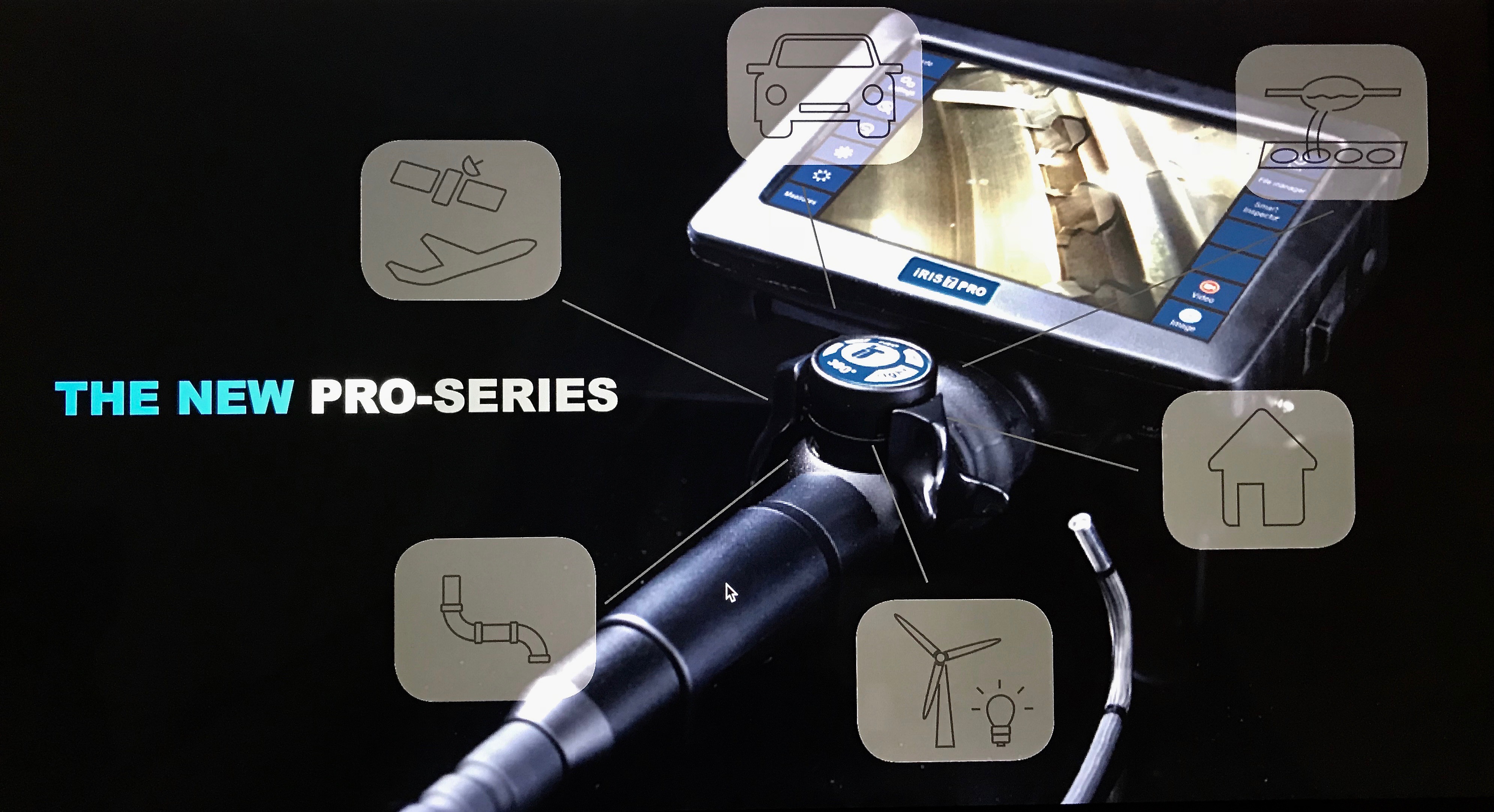 High Resolution Workstation With 7" Touchscreen Video Borescope