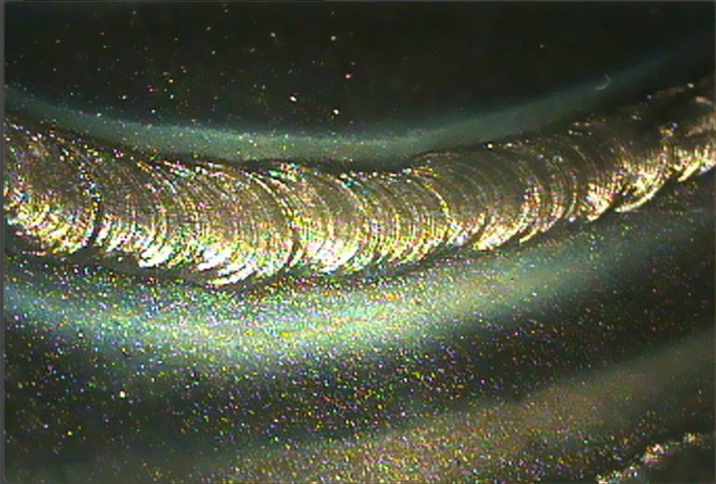 Inspect weld joints faster with a one-time-insertion borescope with side view.