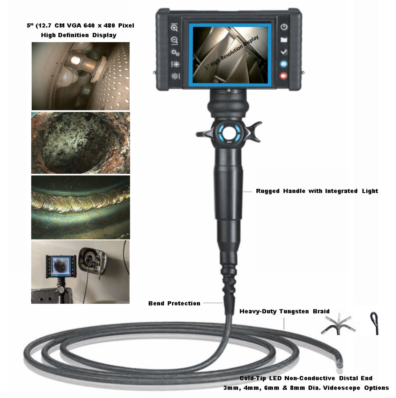 Explosion Proof Borescope - Camera Videoscope Camera By ITS Videoscopes